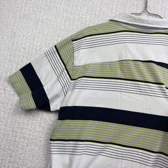 Oakley Y2K Men's Polo Shirt Green / White Striped Short Sleeve Size XL Golf - Picture 13 of 16